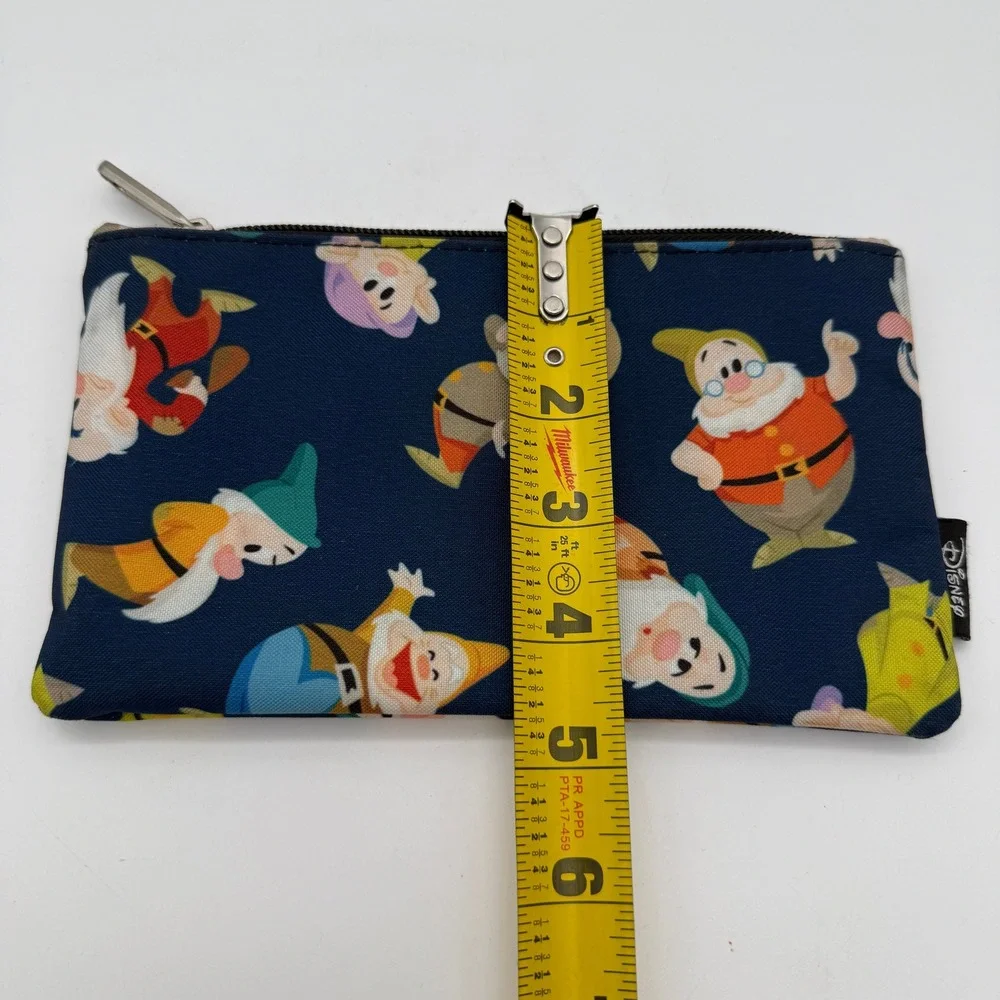 Loungefly Pouch Navy Blue Seven Dwarfs Snow White Canvas Zip Case